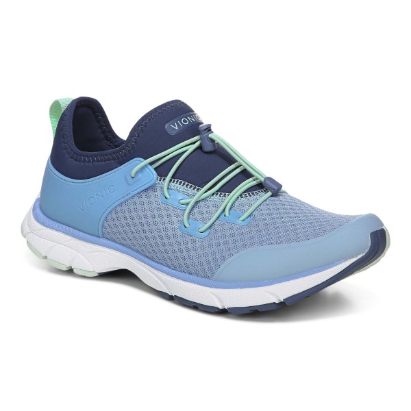 Vionic Trainers Ireland - London Sneaker Blue - Womens Shoes Ireland | IFTEK-2946